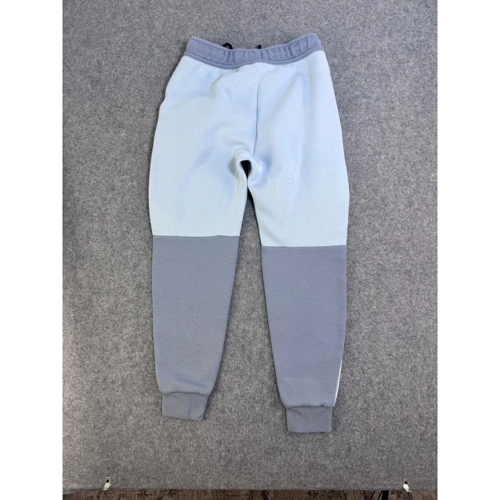 Nike Tech Fleece Joggers Mens Small Light Blue Grey Colorblock Sweatpants CU4495
